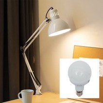 샛별하우스 책상스탠드 학습용 독서용 스탠드 브라이트 LED스탠드 (8종), 하이텍 집게형 스탠드[화이트], LED볼구(백색빛)