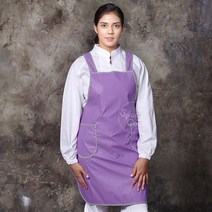 AH1945 보라레자앞치마-단면방수/우레탄/양면방수/시장앞치마/시장/정육점/우레탄방수/봉사활동/단체/식당/캠페인/수산시장/농산물시장/상인앞치마