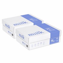 밀크(Miilk) A3용지 75g 2박스(2500매), 단품