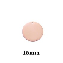 애완 동물 디스크 15mm 20mm 스테인레스 스틸 조각 없음 AliExpress, 2 pendant+50cm+15mm Rose gold