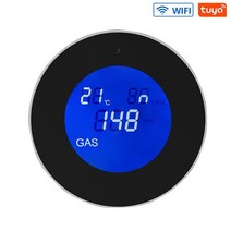 wifi natural gas alarm sensor lcd display tuya leak with temperature function 가연성 가스 감지기 support hom, 210w 당신의 가스
