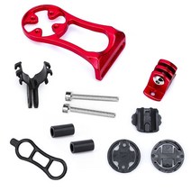 자전거주행속도계 자전거 컴퓨터 스탠드 스템 마운트 손전등 홀더 속도계 지원 Garmin IGPS Bryton gopro용, 빨간
