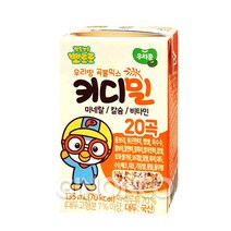뽀로로 20곡 키디밀 135ml 어린이 두유 성장기 음료, 1개
