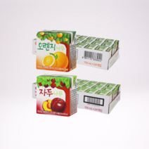 오렌지주스 과일주스 대용량 단체 간식 아이 유치원 쥬스 150ml 48팩, 주스 각24개세트