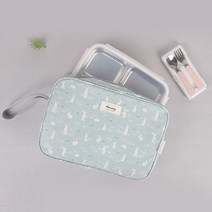 오너클랜 예쁜 민트 식판 가방 도시락 주머니 어린이집 준비물_W9D975C
