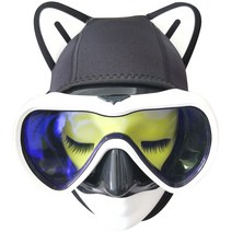 HYDRONE 카툰 스타일 다이빙 후드 3mm 네오프렌 스쿠버 다이빙 후드 스쿠버 헤드 커버 다이빙 캡 서핑 열 후드 프리다이빙 캡 수중 사진 스노클링 수영용, 검은 고양이