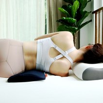 닥터폼 요추 허리 베개 허리업 네이비 프리미엄커버, 하드타입