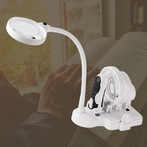 Zio-Biz LED 전문가용 멀티 확대경 돋보기 현미경 루페 LOUPE 스탠드 자바라 후렉시블 플렉시블 휴대용돋보기, 1개