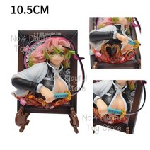 Anime 원피스 악마 슬레이어 드래곤 볼 피규어 Zoro Mitsuri Rengoku Gyomei Luffy 에이스 사보 포토 프레임 자석 PVC 완구 선물, A no box