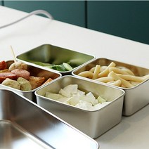 스텐 바트 밧드 받드 분리형 보관용기 반찬냉장고 보관통, 스텐 분리형 밧드 8칸