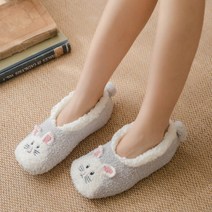 겨울 실내용 실내 햄스터 내부 안 기모 바닥 논슬립 발 보온 발목 털 신발 신 신발형 덧신 털신 실내화