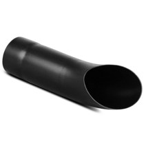 AUTOSAVER88 10.2cm4인치 입구 블랙 턴 다운 배기 팁 x 38.1cm15인치 페인팅 스테인리스 스틸 테일파이프 볼트/클램프 온 디자인, Black