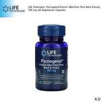 라이프익스텐션 피크노제놀-프랑스해안송껍질추출물 100mg 프로시아니딘 60 베지캡슐