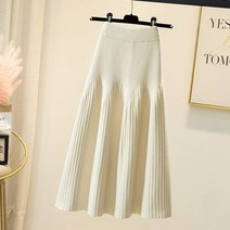 TOP_W1073 A라인 골지 니트 롱스커트 부드럽고 포근한 치마
