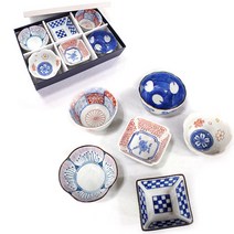 사각찬기 6type 반찬기 앞접시 도자기, 매화꽃