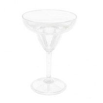 아크릴 마가리타 유리 칵테일 컵 음료 잔 파티 바 레스토랑 330ml 2개, 투명