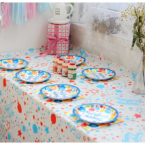 미미셀렉 생일 파티 테이블보 커버 식탁보 아기 아이 생일상, 블루스타, 1개, 1개