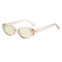 빈티지 타원형 선글라스 여성 우아한 작은 프레임 태양 안경 여성 펑크 안경 레트로 리벳 스팀 펑크 파티 안경