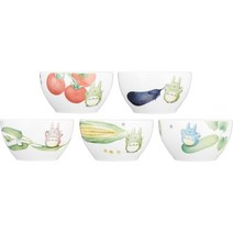 Noritake 이웃집 토토로 11cm 5피스 셋트 밥 국 공기 그릇 접시 노리타케 플레이트 플레이팅(일본직구), 그릇 11cm(5장 세트), 5종 1세트