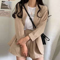 앙탈 린넨여성반바지자켓세트(3309 4098)