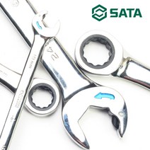SATA 더블라쳇기어렌치 15mm 스패너 양구 렌치, 1개
