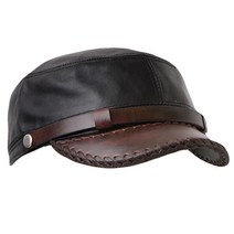 바이크리스트 H26 수제 천연 가죽 군모 캡모자 볼캡 밀리터리 바이크모자