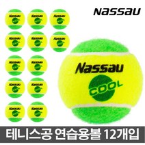 낫소 연습용테니스공 쿨 그린 12개입 테니스공 공, 1개