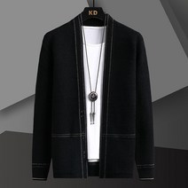 DFMEI 가을 겨울 남자 하프 코트 가을 니트 카디건