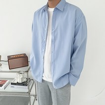 구김방지 링클프리 오버핏 옥스포드 긴팔 셔츠 남방 빅사이즈 소라 화이트 블랙