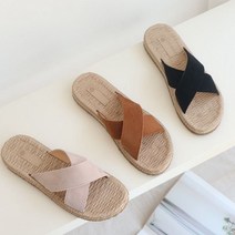 여자 핏플랍 슬리퍼 여름신발 린넨슬리퍼 3컬러