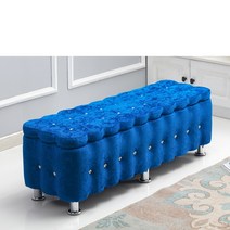 수납 수납형 쇼파 소파 벤치 풋 스툴 의자 정리함 캐비넷 매장, 네이비 블루   100X40X40cm