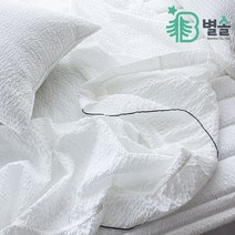 시원한 여름 소재 뱀부 시어서커 냉감 홑이불 단품, 화이트