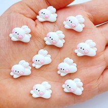 네일파츠 네일스톤카와이 만화 화이트 토끼 라인석 네일 아트 장식 손톱 액세서리 수지 3D 매력적인 DIY, 01 WHITE