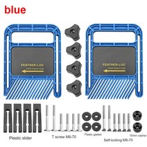 목공테이블 작업대 선반 확장 깃털 Loc 보드 세트 다목적 이중 페더보드 미터 게이지 슬롯 목공 톱 테이블, 05 Model A Blue