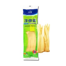 크린랲 식품전용 고무장갑 아이보리 중 1box(100개입), 중(M)