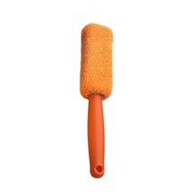휠 클리너 마이크로 화이버 휠 타이어 림 브러시 플라스틱 손잡이가 있는 자동차 suv용 내구성 편리한 세척, 02 Orange