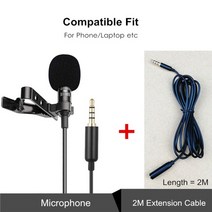 핀 방송용 휴대용 SNS 마이크 1.5m 미니 라발리에 콘덴서 클립 온 옷깃 유선 mikrofomicrofon for phone, 스타일 3