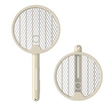 Apnoo 가정용 전기 모기채 다용도 충전식 모기퇴치기 1200mAh, 화이트