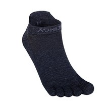 한쌍의 AONIJIE 새로운 E4822 메리노 양모 다섯 손가락 짧은 실행 컷 운동 Toesocks 러닝 마라톤 들어, 01 Black_02 M