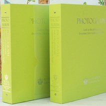 Color Album Ver.3 대용량 사진앨범 접착/포켓 LIME, 1.LIME COLOR_화이트접착식 50매, 상세설명 참조