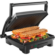Chefman 파니니 그릴 스테인리스 스틸, 02 4 Slice