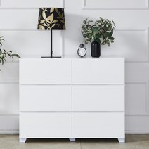 로지D 3단 와이드 수납 서랍장 1000 MR22365, 화이트_22365