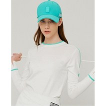 [21SS 닥스 골프 여성]LONDON화이트 컬러배색 니트DNSW1B375OW