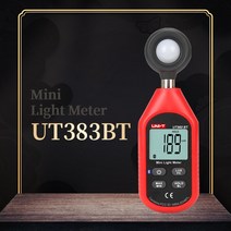 uv복사계 광 분석기 디지털 파워 라이트 미터 자외선 테스터 uni-t ut383bt 미니 조도 측정기 디지털 luxmeter 블루투스 조명 측정기 환경 테스트 장비 meter, 한개옵션0