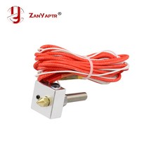 분무기 고익 고압 핫 엔드 키트 MK7 MK8 0.4mm 노즐 압출기 목구멍 12V 24V 40W 히터 서미스터 3D 프린터 용 알루미늄 블록, 40mm Throat