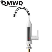 돼지꼬리히터 대체 심야 전기온수기 상향식 dmwd 110v220v 수도꼭지 온도 표시 주방 tankless 물 난방 가정용전기보일러 전기 순간온수기, 하얀, 나는 플러그