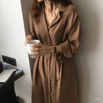 DFMEI 트렌치 코트 박시 롱 조거 블라우스 코트