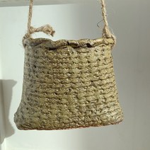 다육 벽에거는 행잉화분 행잉플랜트 다육이 벽걸이화분 수제도자기화분, 라이트브라운