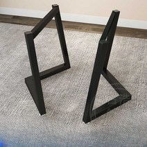 철 테이블 다리 커피 테이블 삼각대 지지대 금속 식탁, 단일 V 한 쌍  80x 100