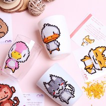 [나린아띠[ 보석 십자수 만들기 꾸미기 동물 비즈 아트 수 재료 큐빅 DIY 붙이기 스티커, 고양이